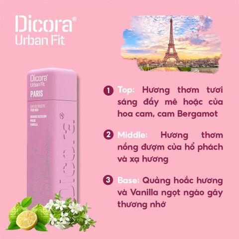 Nước hoa Dicora Urban Fit Paris – Dành Cho Nữ