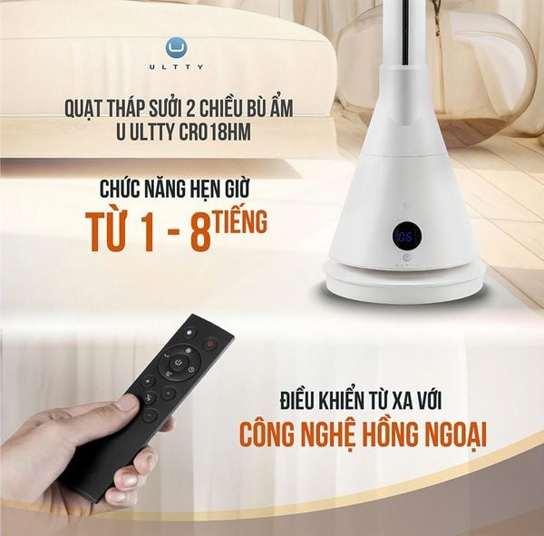 Quạt tháp sưởi ấm và làm mát Ultty SKJ-CR018HM