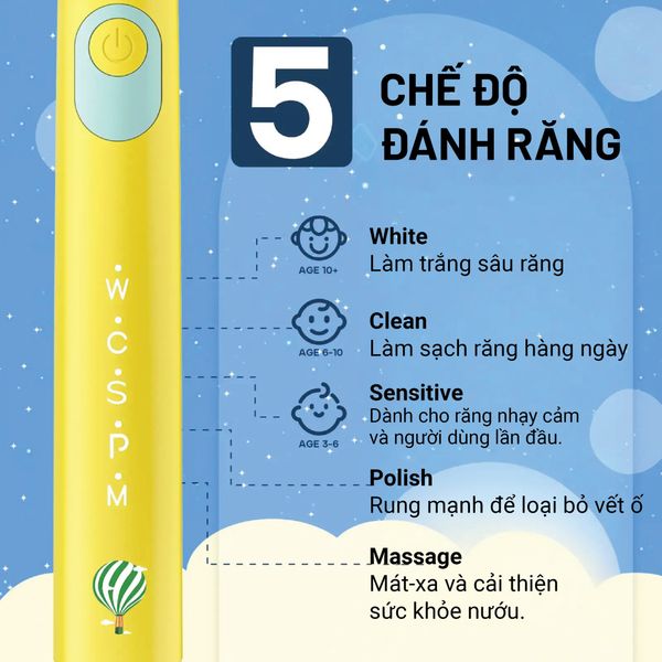 Bàn Chải Điện Seago Cho Bé SG2303 ( Nhiều Màu Sắc )