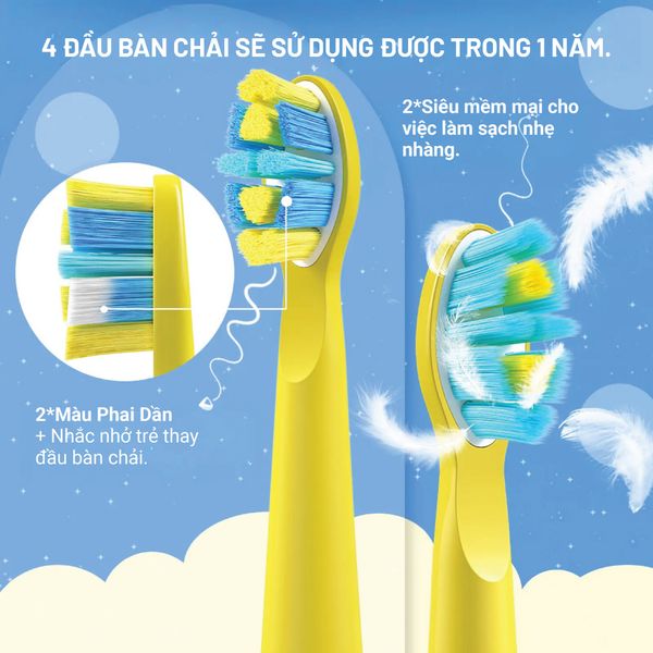 Bàn Chải Điện Seago Cho Bé SG2303 ( Nhiều Màu Sắc )