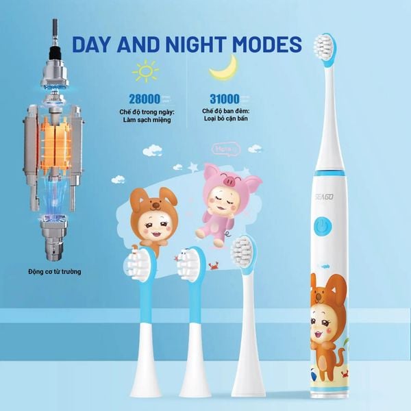 Bàn Chải Điện Seago Cho Bé SG-567 ( Nhiều Màu Sắc )