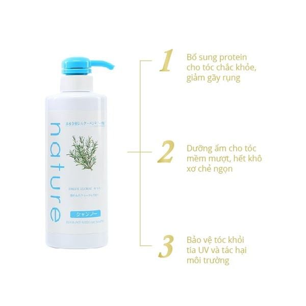 Dầu gội chăm sóc tóc hương thơm tự nhiên NATURE - HAIR SHAMPOO 500ML