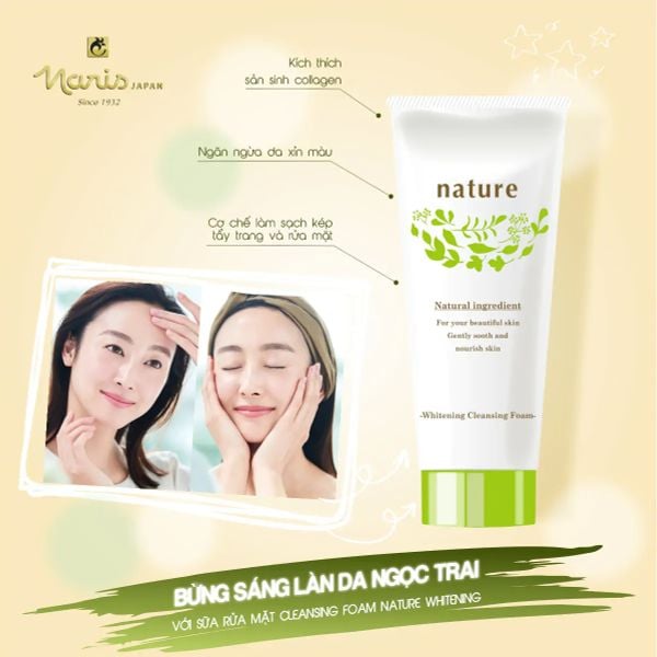 Sữa rửa mặt làm sáng da NATURE WHITENING 100G