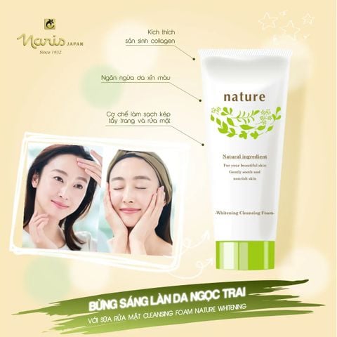 Sữa rửa mặt làm sáng da NATURE WHITENING 100G