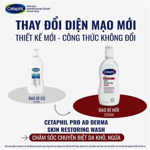 Sữa tắm dưỡng ẩm cho viêm da cơ địa Cetaphil Pro AD Derma Wash 295ml