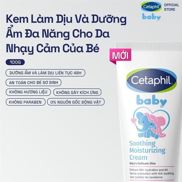 Kem làm dịu và dưỡng ẩm cho bé Cetaphil Baby Soothing & Moisturising Cream