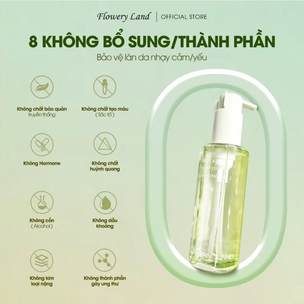 Dầu Tẩy Trang Chiết Xuất Bơ FLOWERY LAND 150ml Làm Sạch Sâu Cấp Nước Đa Tầng & Dưỡng Da Mềm Mịn