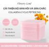 Toner Pad Collagen & Peptide FLOWERY LAND 170g Tăng Đàn Hồi Da Trẻ Hóa & Phục Hồi Da Cấp Ẩm Sâu nâng cơ vùng cằm
