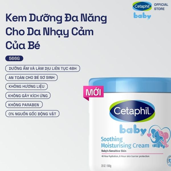 Kem làm dịu và dưỡng ẩm cho bé Cetaphil Baby Soothing & Moisturising Cream