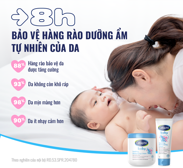 Kem làm dịu và dưỡng ẩm cho bé Cetaphil Baby Soothing & Moisturising Cream