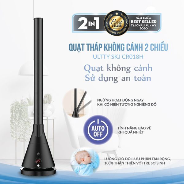 Quạt tháp sưởi ấm và làm mát Ultty SKJ-CR018HM