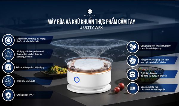 Máy rửa thực phẩm cầm tay thông minh WFX