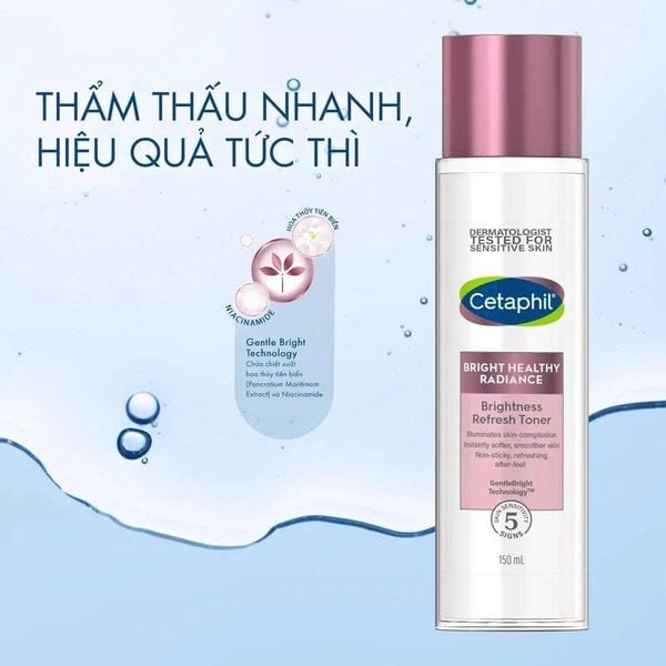 Nước cân bằng làm sáng dịu lành cho da nhạy cảm CETAPHIL BRIGHT HEALTHY RADIANCE BRIGHTNESS REFRESH TONER 150ML