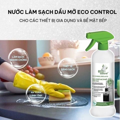 Nước làm sạch dầu mỡ ECO cho các thiết bị gia dụng và bề mặt bếp 500ml