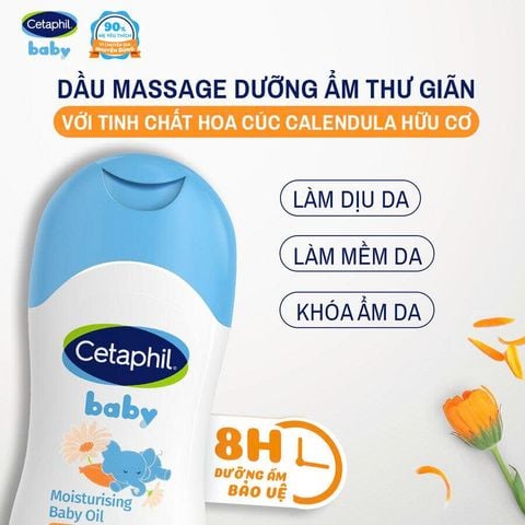 Dầu massage dưỡng ẩm BABY MOISTURISING OIL WITH CALENDULA 200ML