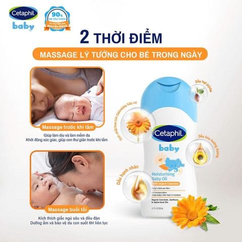Dầu massage dưỡng ẩm BABY MOISTURISING OIL WITH CALENDULA 200ML