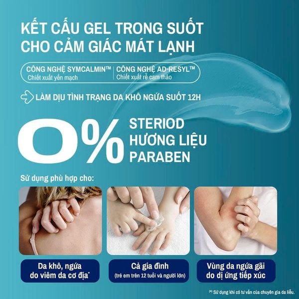 Gel làm dịu và hỗ trợ giảm ngứa cho da chàm, viêm da cơ địa CETAPHIL PRO AD DERMA Instant Relief & Moisturising 59ML