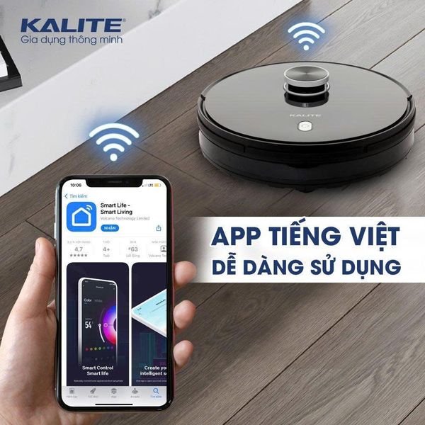 Robot hút bụi lau nhà Kalite KVC2171 cảm biến đa hướng