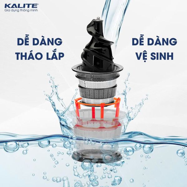 Máy ép chậm Kalite KSJ4412 động cơ đảo chiều ép kiệt bã