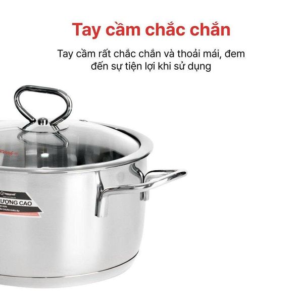 Bộ 3 Nồi Inox 304 Cao Cấp 3 Đáy Delux