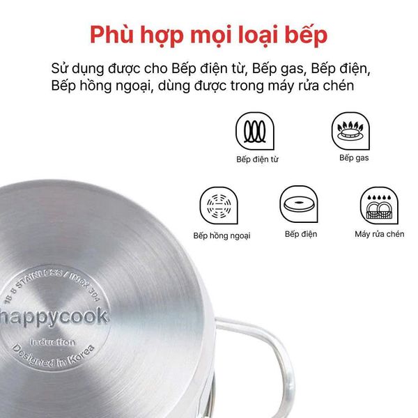 Bộ 3 Nồi Inox 304 Cao Cấp 3 Đáy Delux