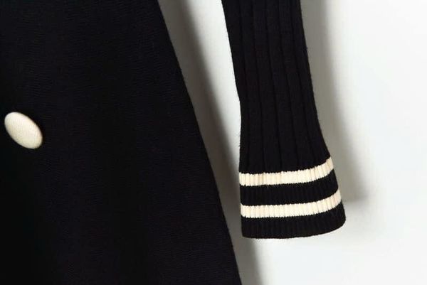 Đầm Đen Dệt Kim Khuya Trắng -DRE002022 ( Freesize )