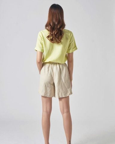 Áo Sơ Mi Nữ F2 Linen Xanh Cốm Hai Nắp Túi ( Size XXL )