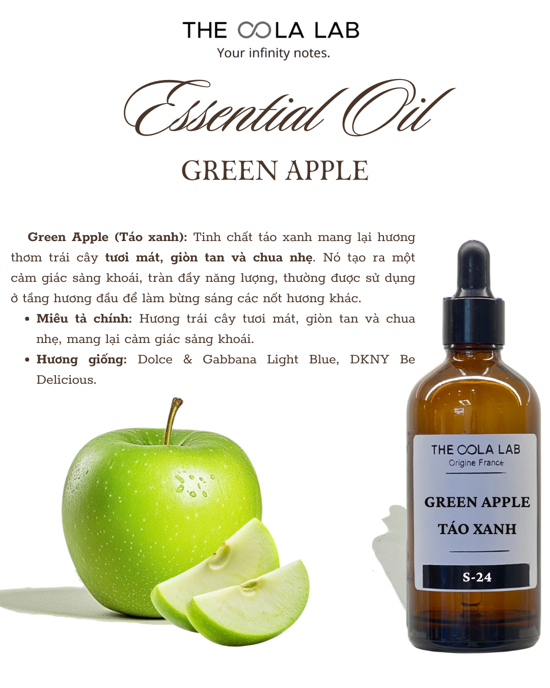  Tinh Chất đơn Green Apple (Táo xanh) 
