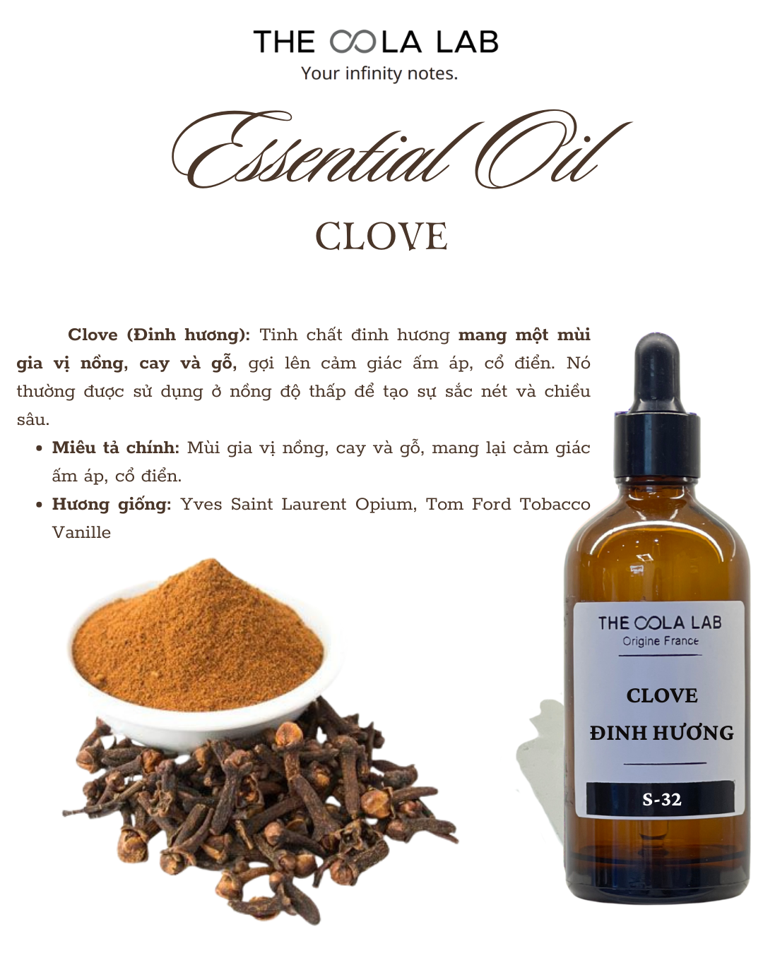  Tinh Chất đơn Clove (Đinh hương) 