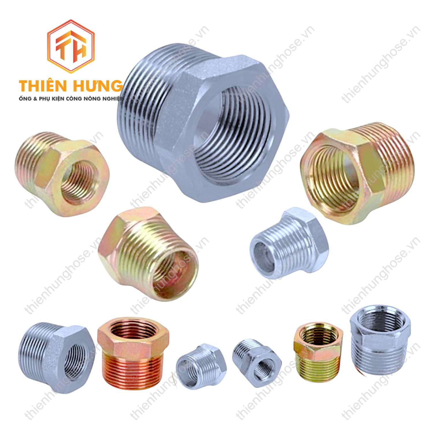 Cà Rá sắt - Nối giảm ren ngoài lớn (RN) / ren trong nhỏ (RT) sắt - 27