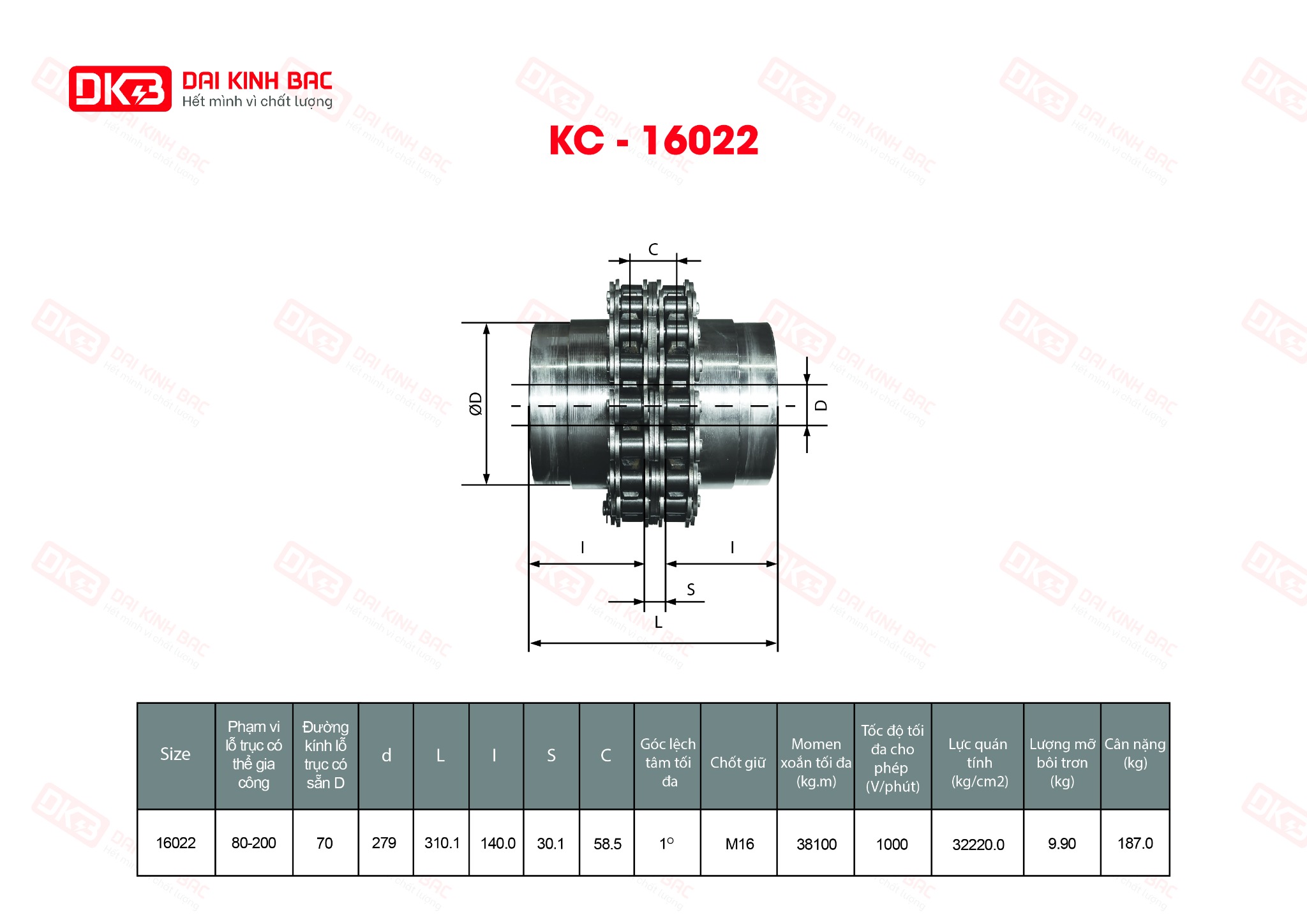 Khớp Nối Xích KC 16022H