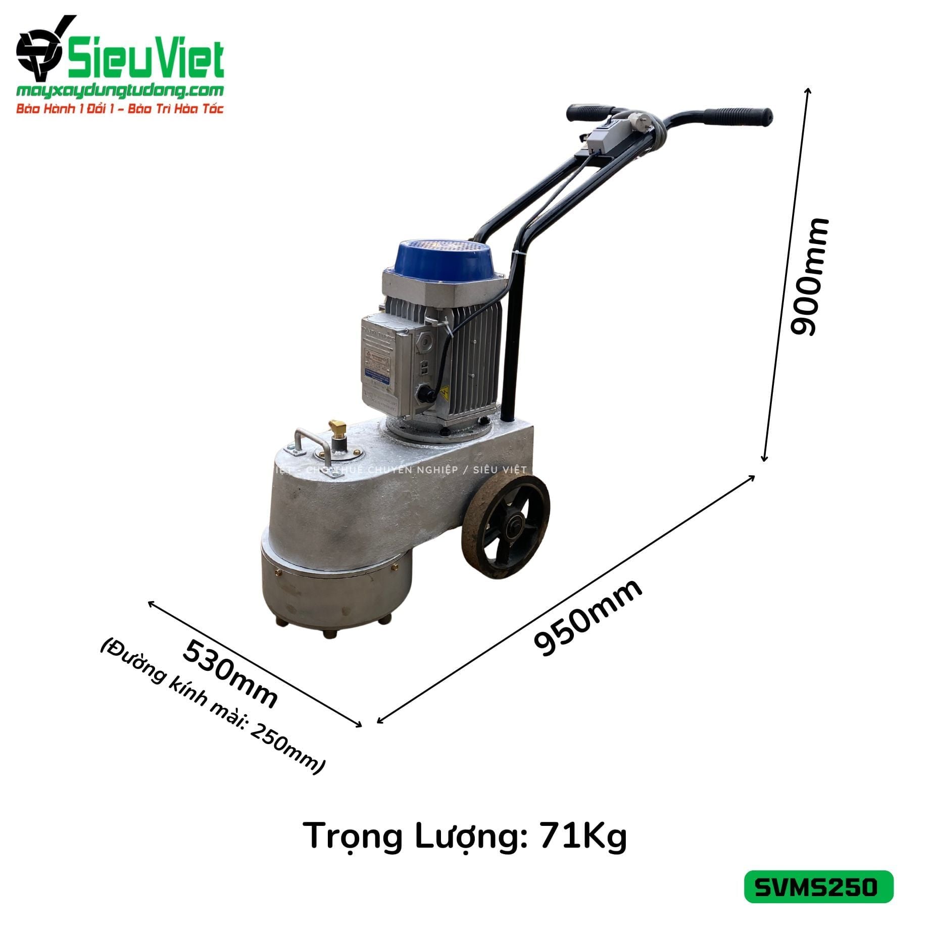 Máy mài sàn bê tông SVMS250 - Điện 220v, Dân dụng