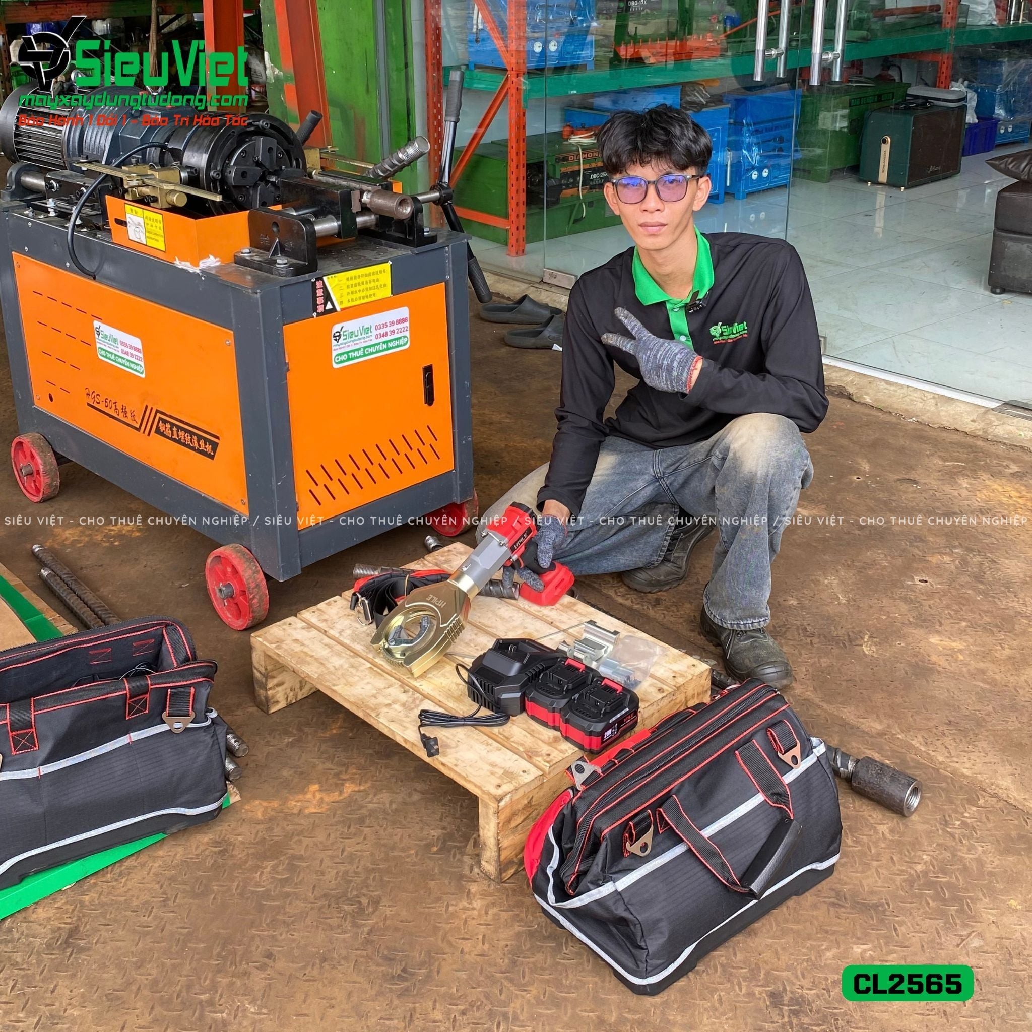 Máy siết vặn Coupler nối sắt xây dựng CL2565