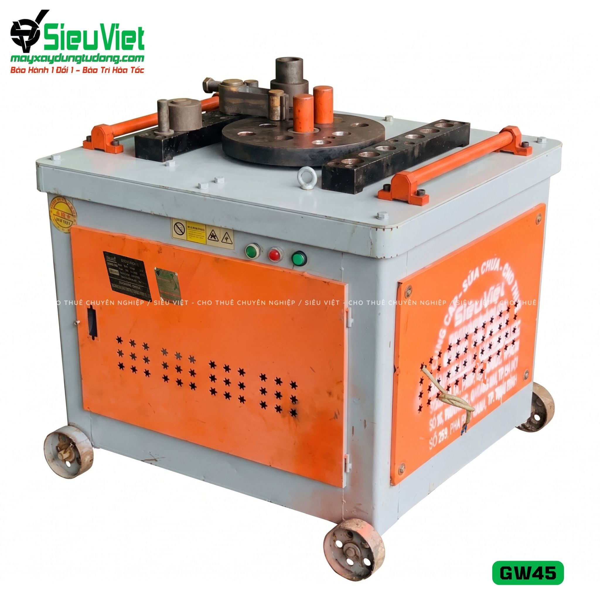 (Cũ) Máy uốn sắt GW45 Trung Quốc - Điện 380V, 3 Pha