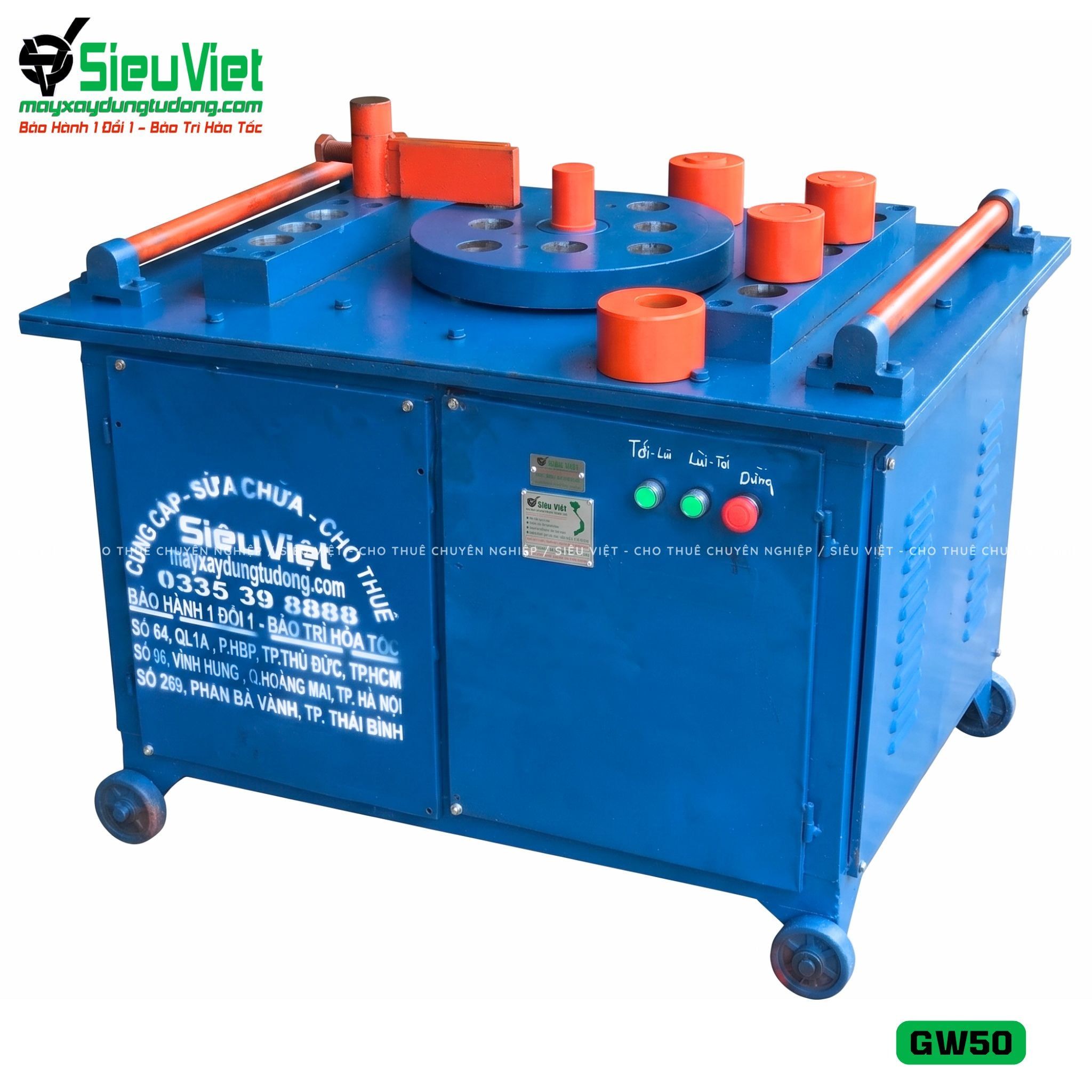 (Cũ) Máy uốn sắt GW50 Trung Quốc - Điện 380V, 3 Pha