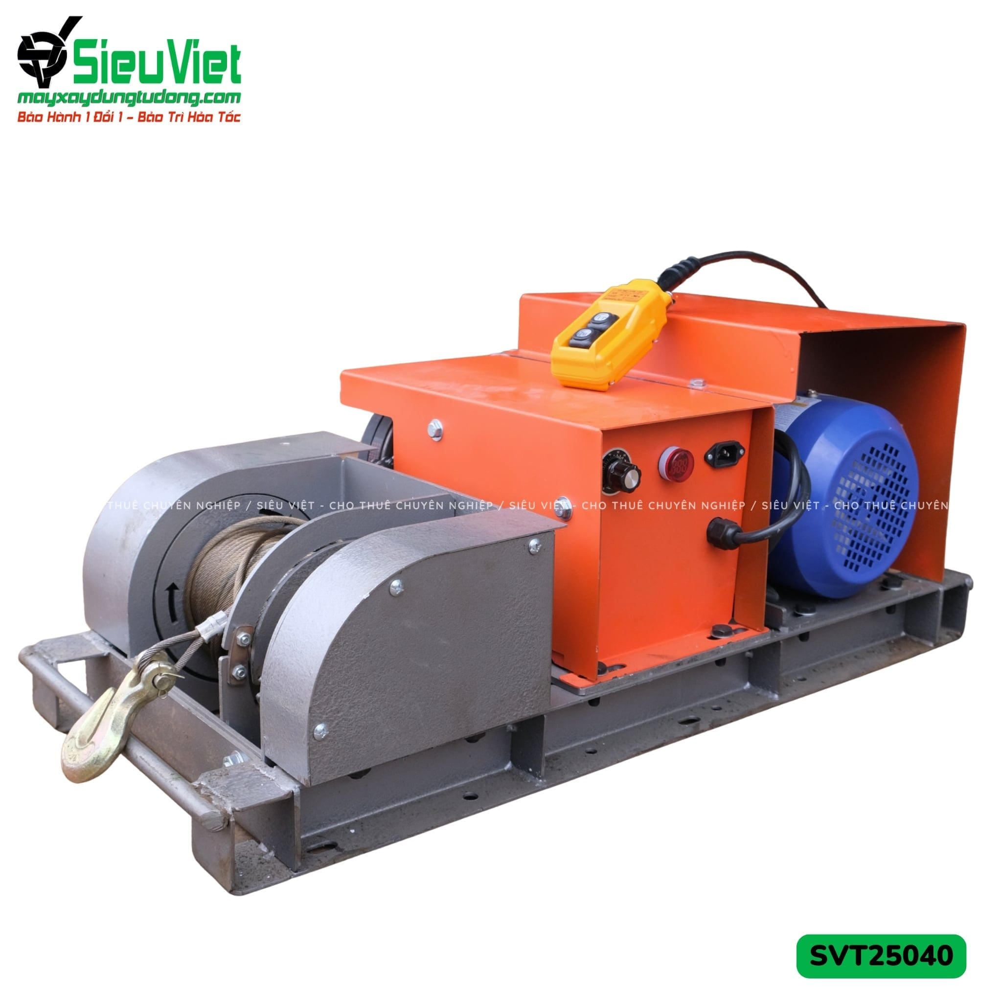 Máy tời tốc nhanh biến tần SVT25040 - 250Kg, 40m Cáp.
