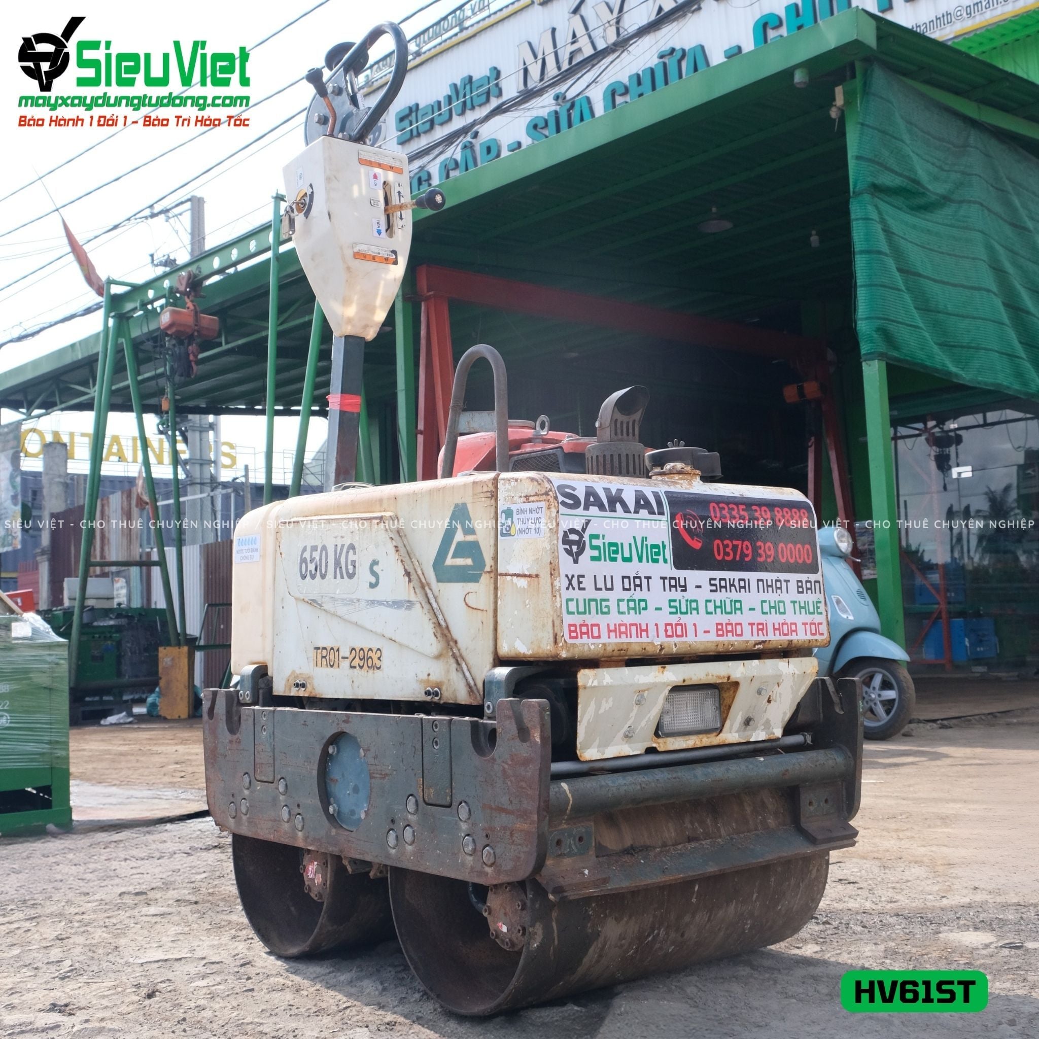 Xe lu rung dắt tay 660Kg Sakai HV61ST Nhật Bản (5HV2160773)