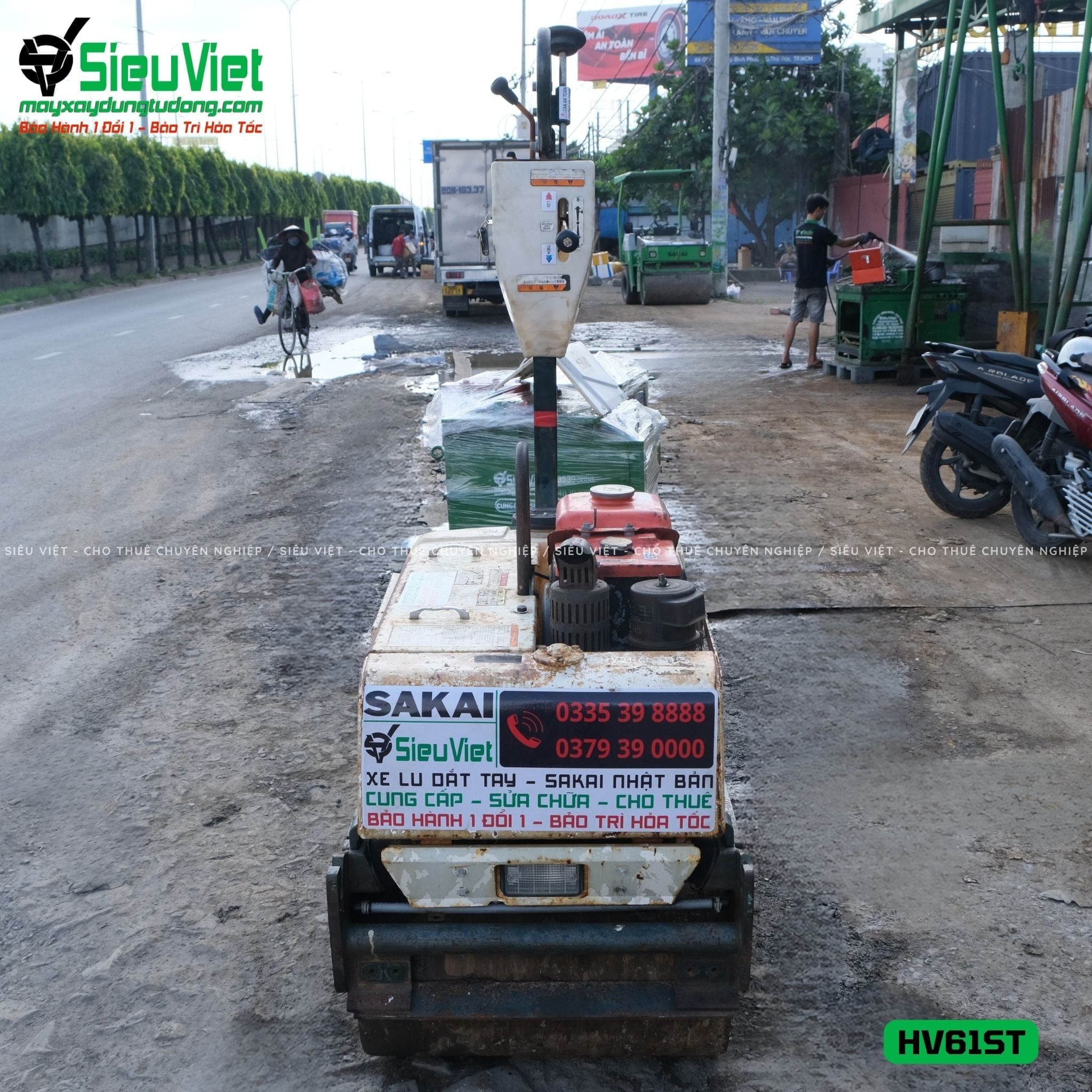 Xe lu rung dắt tay 660Kg Sakai HV61ST Nhật Bản (5HV2160773)