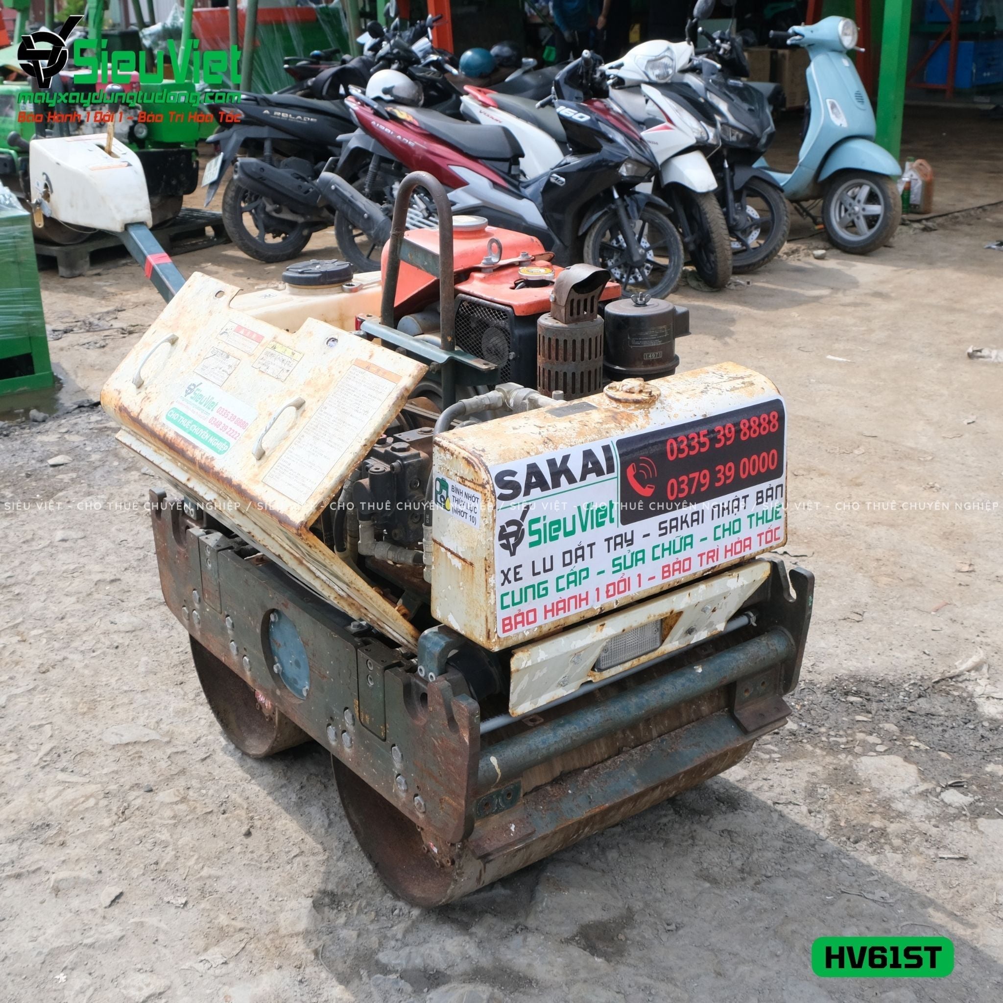 Xe lu rung dắt tay 660Kg Sakai HV61ST Nhật Bản (5HV2160773)