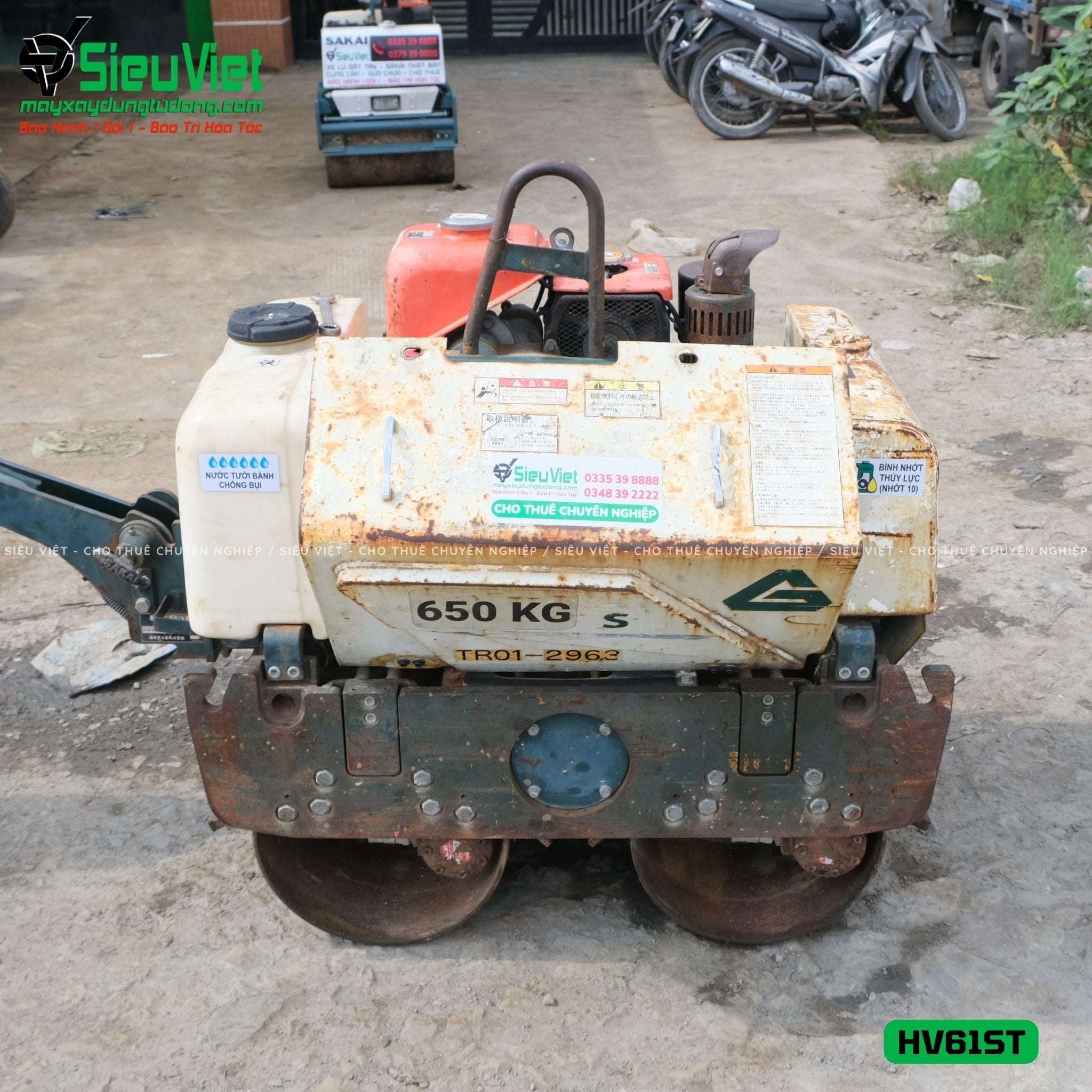 Xe lu rung dắt tay 660Kg Sakai HV61ST Nhật Bản (5HV2160773)