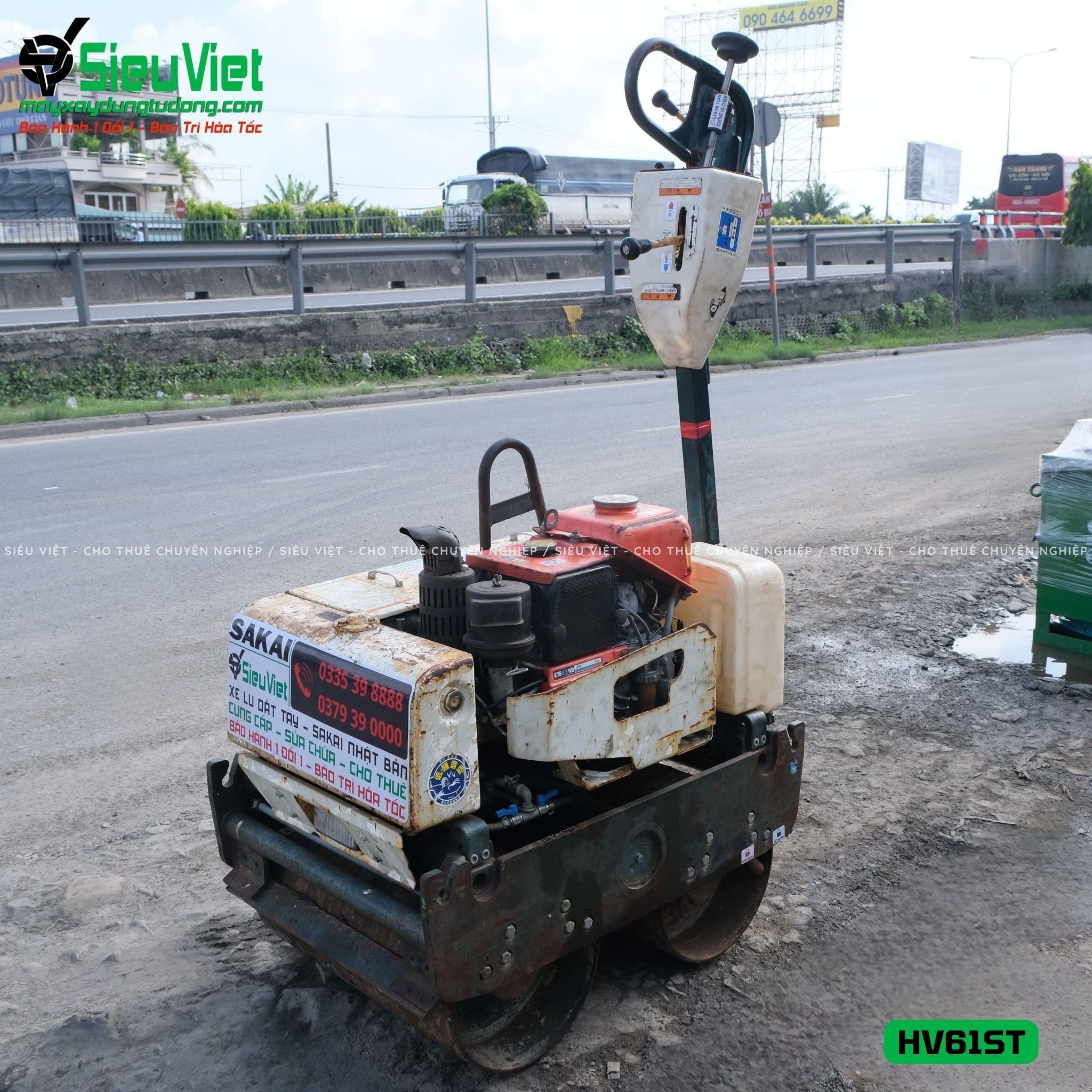Xe lu rung dắt tay 660Kg Sakai HV61ST Nhật Bản (5HV2160773)