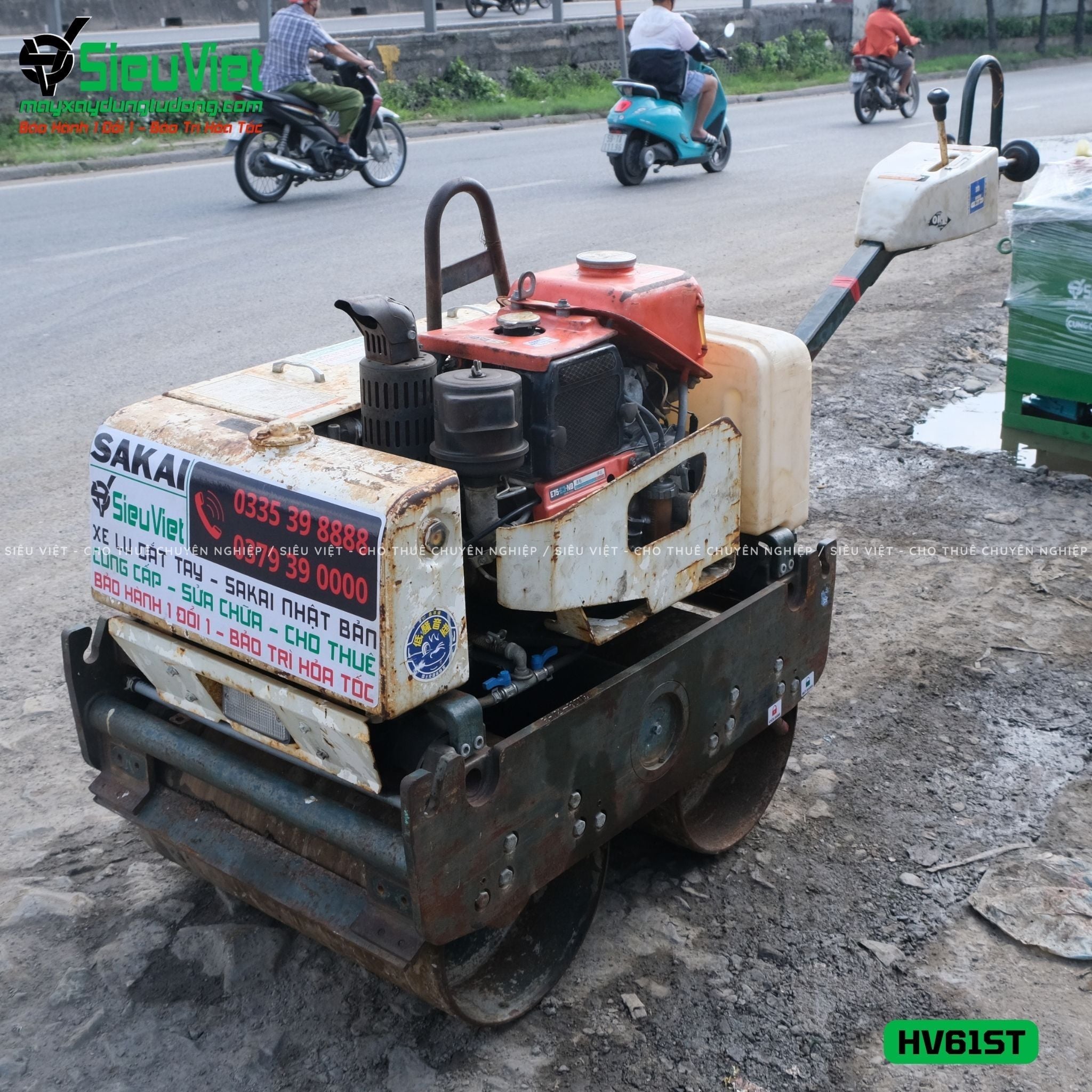 Xe lu rung dắt tay 660Kg Sakai HV61ST Nhật Bản (5HV2160773)