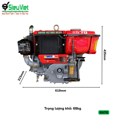 Động cơ diesel Vikyno RV70 Việt Nam