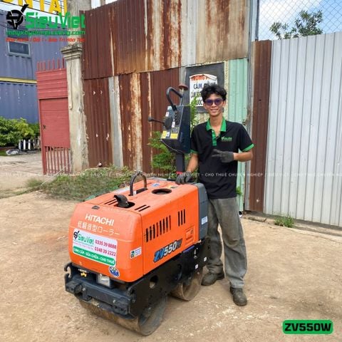 Xe lu rung dắt tay 625Kg Hitachi ZV550W Nhật Bản (11289)