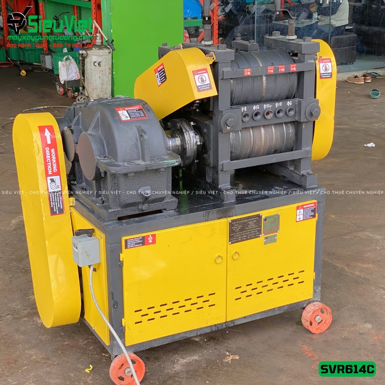 Máy duỗi sắt phế liệu phi 6-14 SVR614C (Điện 380v, 3 Pha)