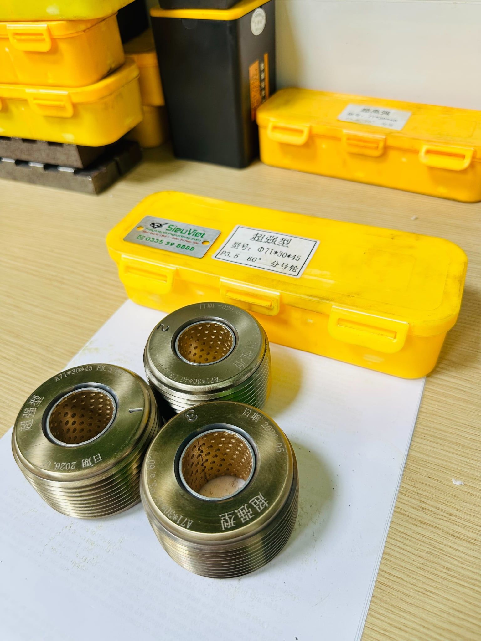 Lô máy tiện ren HGS 3.5 phi 25-32, D71, 60 độ, Dùng Ecu (Lô lệch, có số)