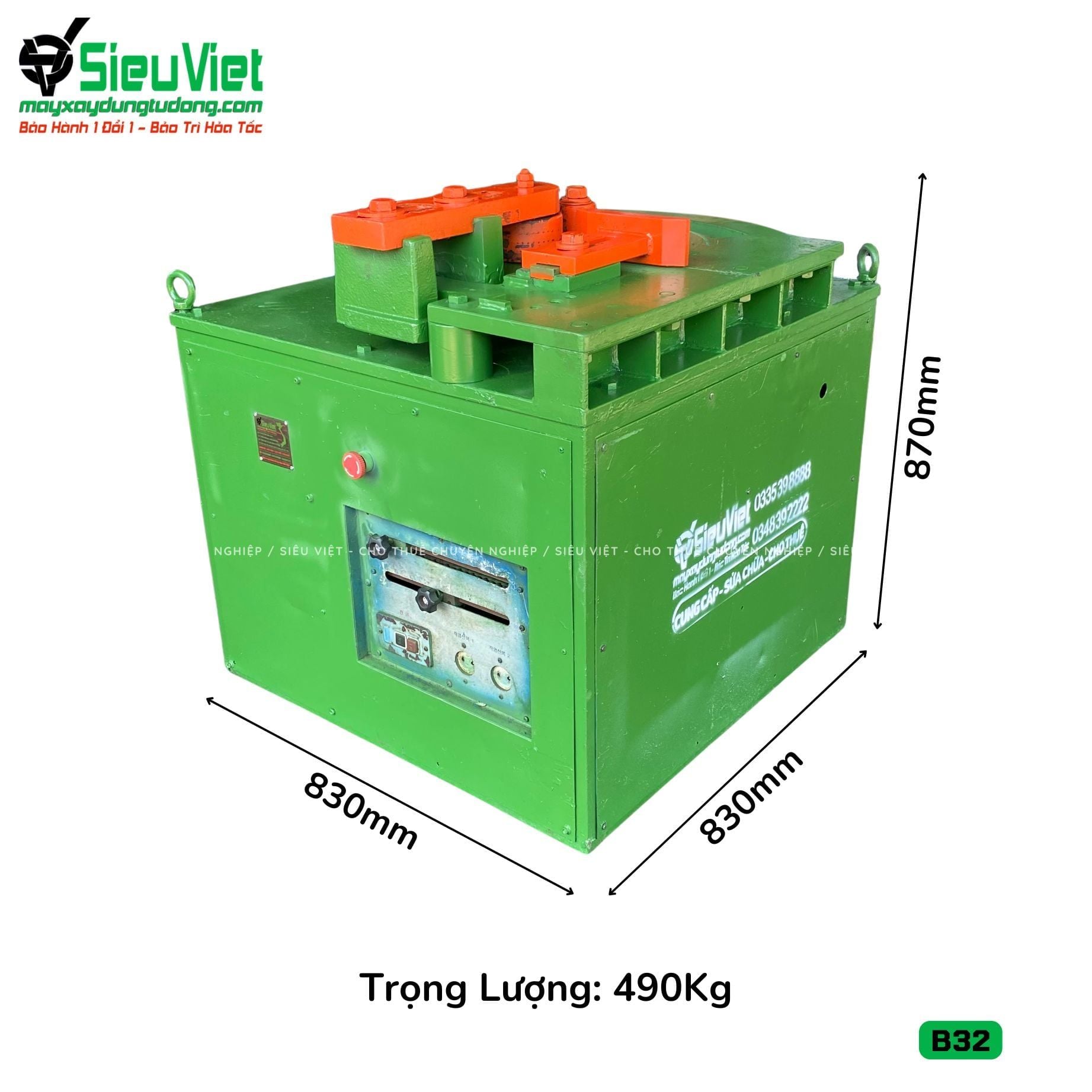 (Cũ) Máy uốn sắt B32 - Điện 380V, 3 Pha (Loại 1)