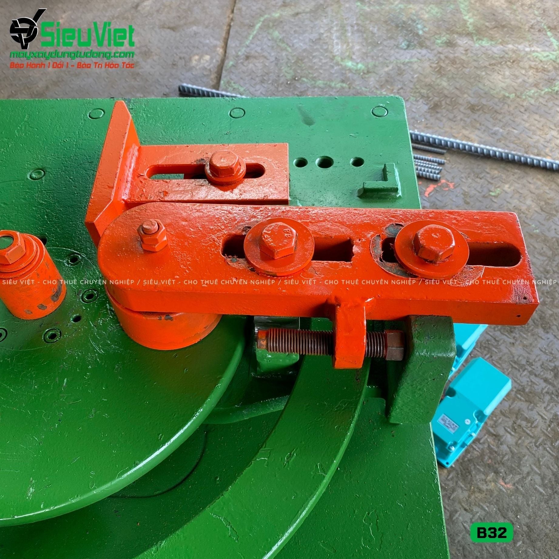 Thuê Tháng Máy uốn sắt phi 10-28mm B32 - Điện 380V, 3 Pha
