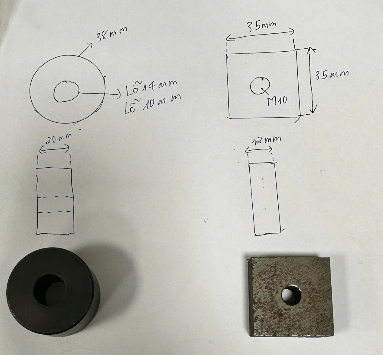 Lỗ 14mm - Bộ dao cắt máy duỗi thẳng cắt tự động GT412 (S)