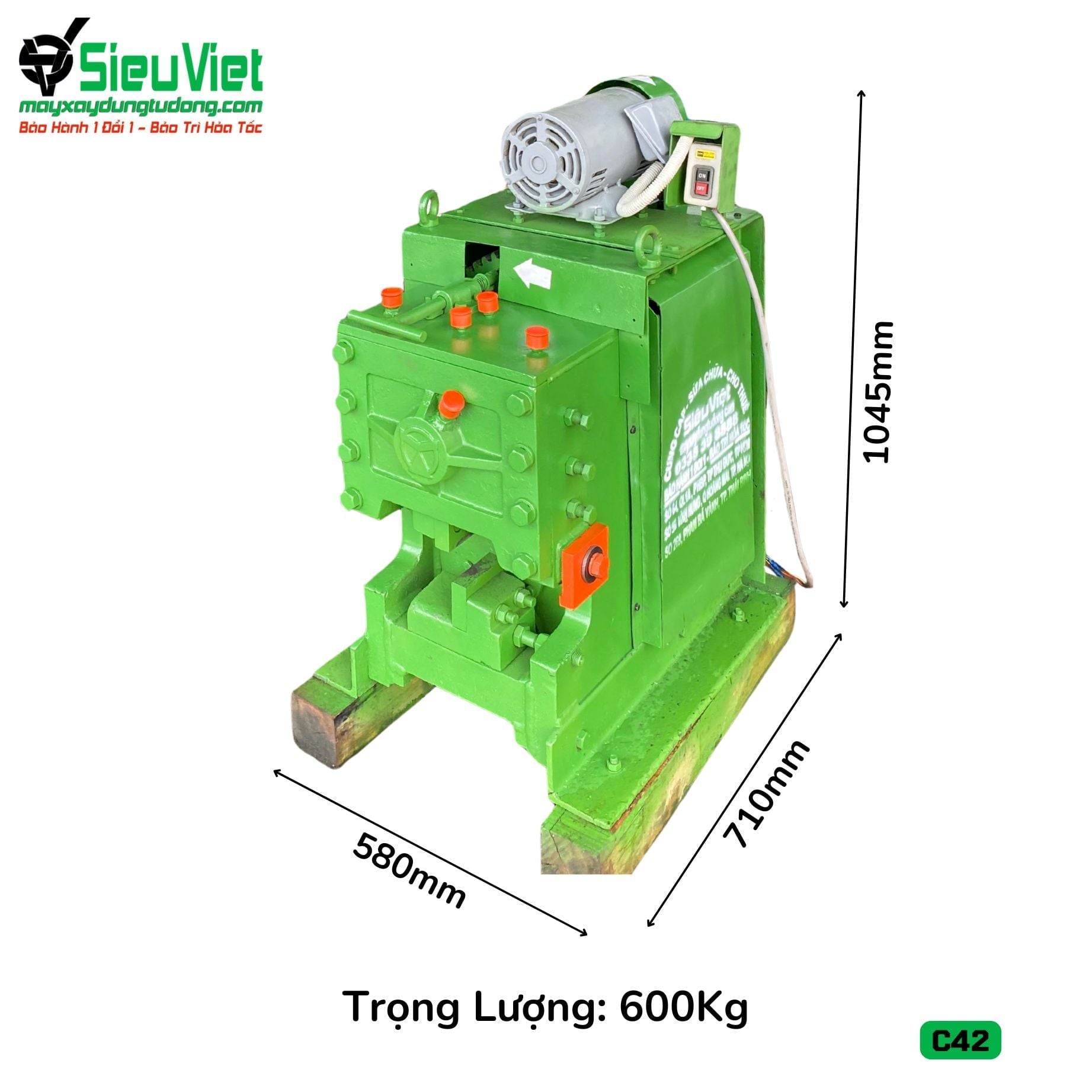 (Cũ) Máy cắt sắt C42 Nhật Bản - Điện 380v, 3 Pha (Loại 1)